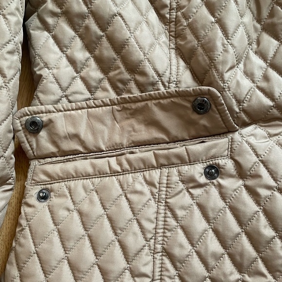 Barbour Downham Women's Quilted Tan Blazer with Brown Accents US Size 12 - Picture 5 of 16